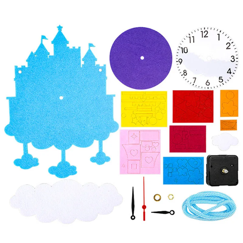 Baby DIY Clock Toys Montessori Arts Crafts Hour Minute Second Children Cognition Clocks Toys for Kids Gift Early Preschool Gifts