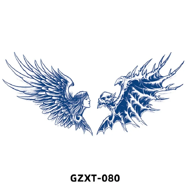 Новинка 2023, оптовая продажа, наклейки на грудь с соком, травяные полуперманентные тату на спину, крылья, тату, наклейка, бумага (art.: 3920c3015d666) - 3920c3015d666