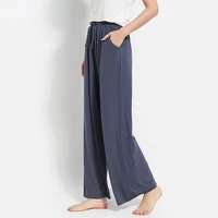 spring modal wide leg pants womens high waist cool drape large size straight loose thin section mopping casual pants summer