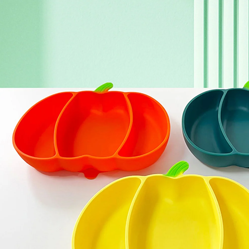 Присоска Тыква Обеденная тарелка Детская посуда Разделенные тарелки из