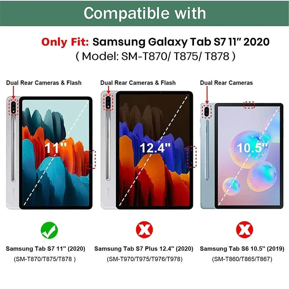 Чехол для Samsung Galaxy Tab S7 11 &quot2020 SM-T870 T875 Магнитный смарт-чехол S8 2022 SM-X700 X706 Funda