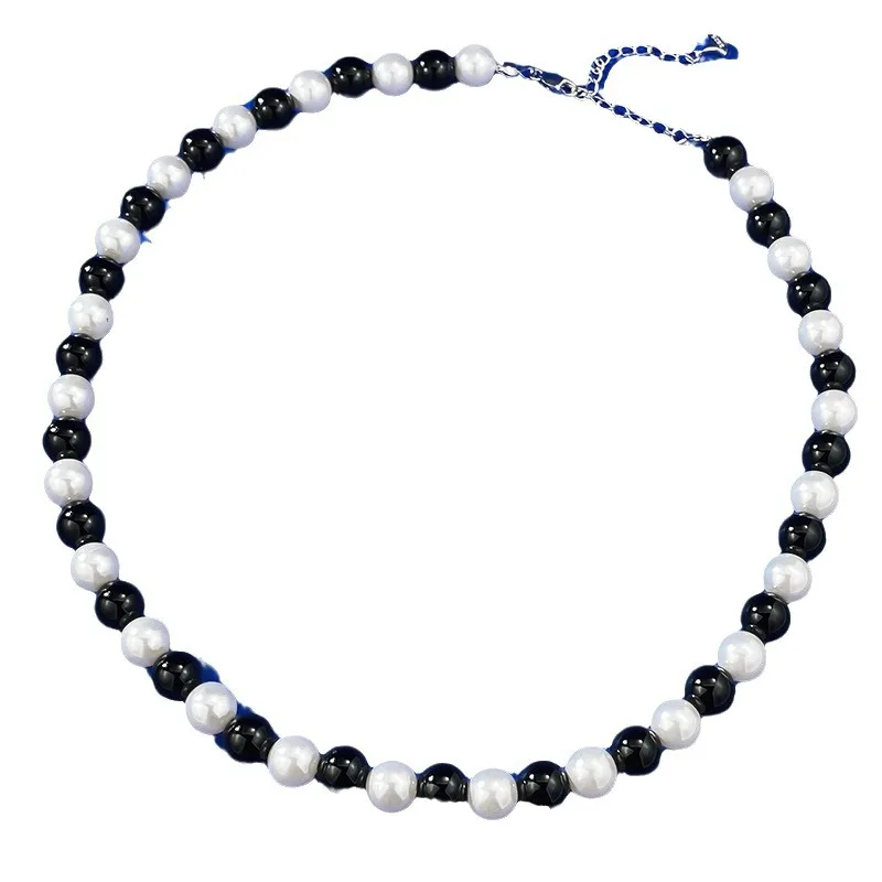 Ожерелье женское из серебра 925 пробы с искусственным жемчугом 8 мм