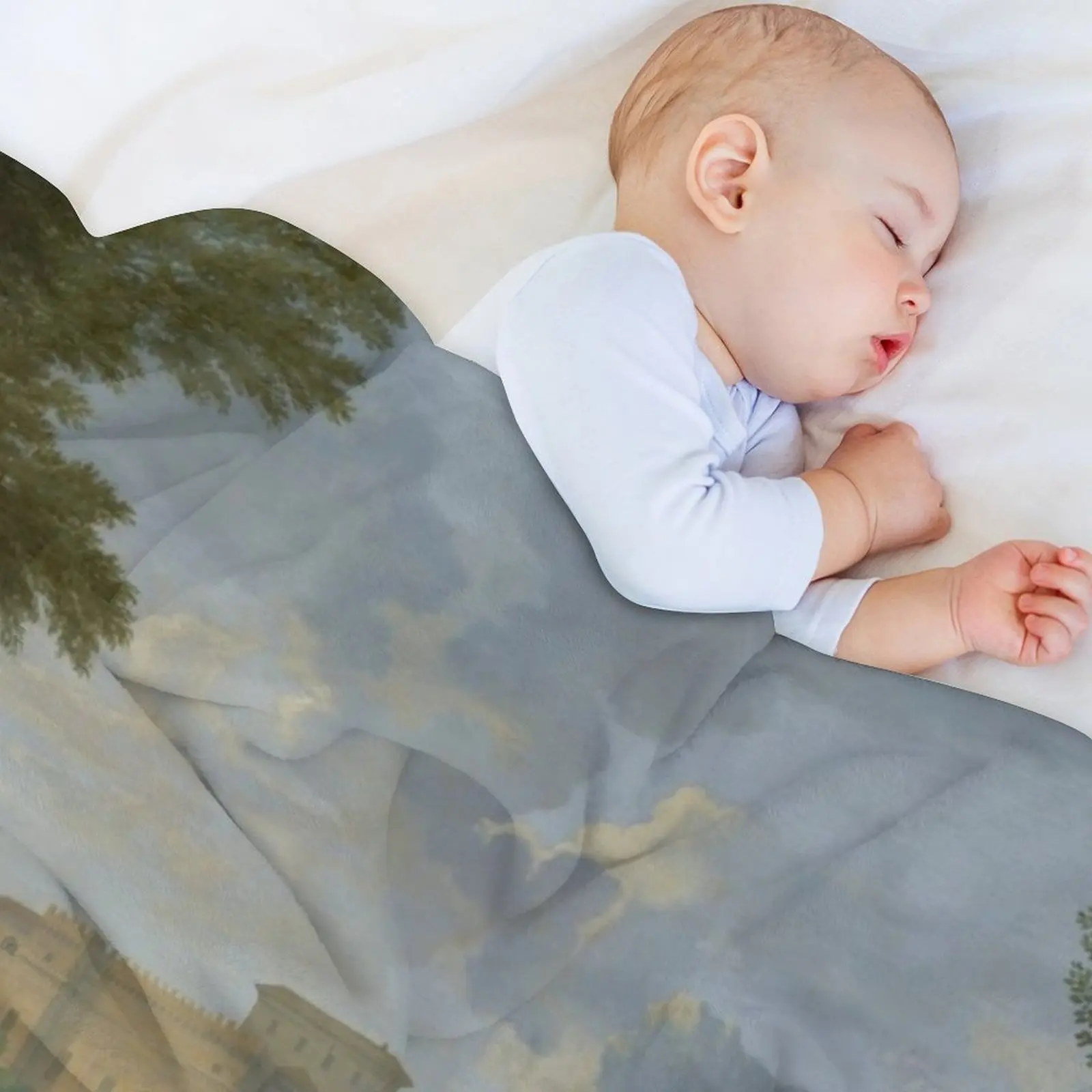 Ландшафт с спокойным (Un Tem[p]s calme et serein) -Николя пысне пледы Thins Роскошные брендовые