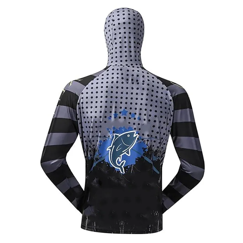 2024 Comfortable Ventilation Printing Fishing Shirts Sublimation Hoodie Jerseys Men's Anti-UV With Zipper Fishing Clothing enlarge