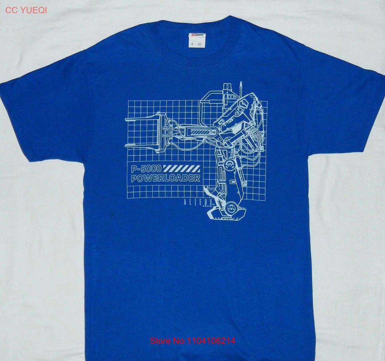 Футболка со схематическим изображением Aliens Movie P-5000 Powerloader НОВЫЙ РАЗРОЖ