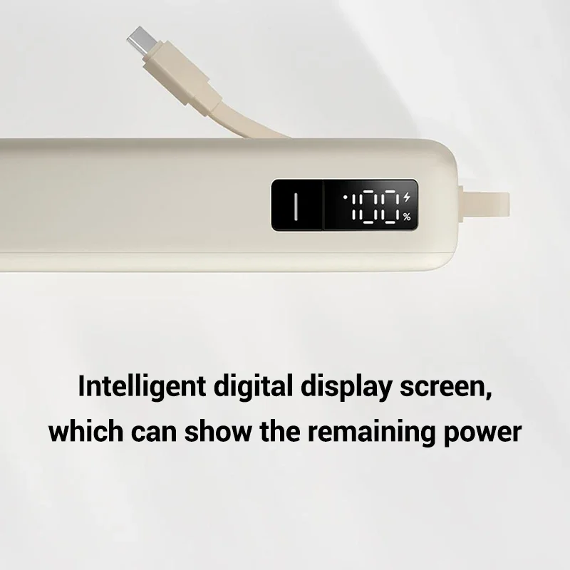 Фото Портативный внешний аккумулятор Xiaomi 20000 мАч, 67 Вт макс., со встроенным кабелем USB-C и цифровым дисплеем для iPhone 17+ и MacBook №2