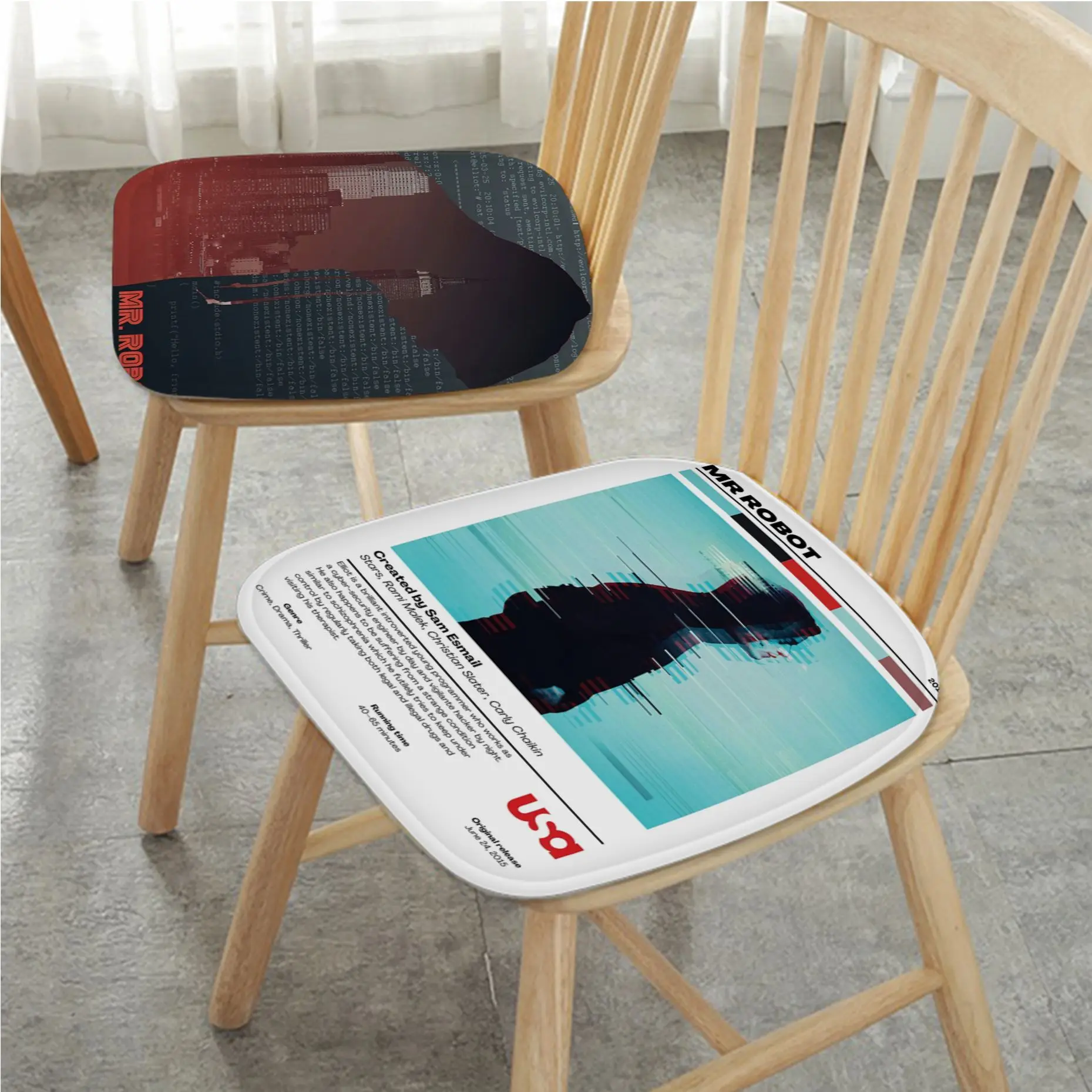 

Mr Robot Rami Malek Hackers USA TV Show Creative Fabric Cushion Living Room Sofa Decor Students Stool Tatami Office Seat Mat