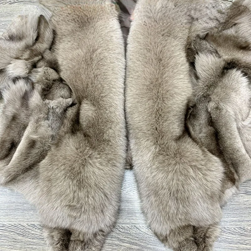 Новинка 2023 стильное модное пальто богини из лисьего меха ароматное короткое