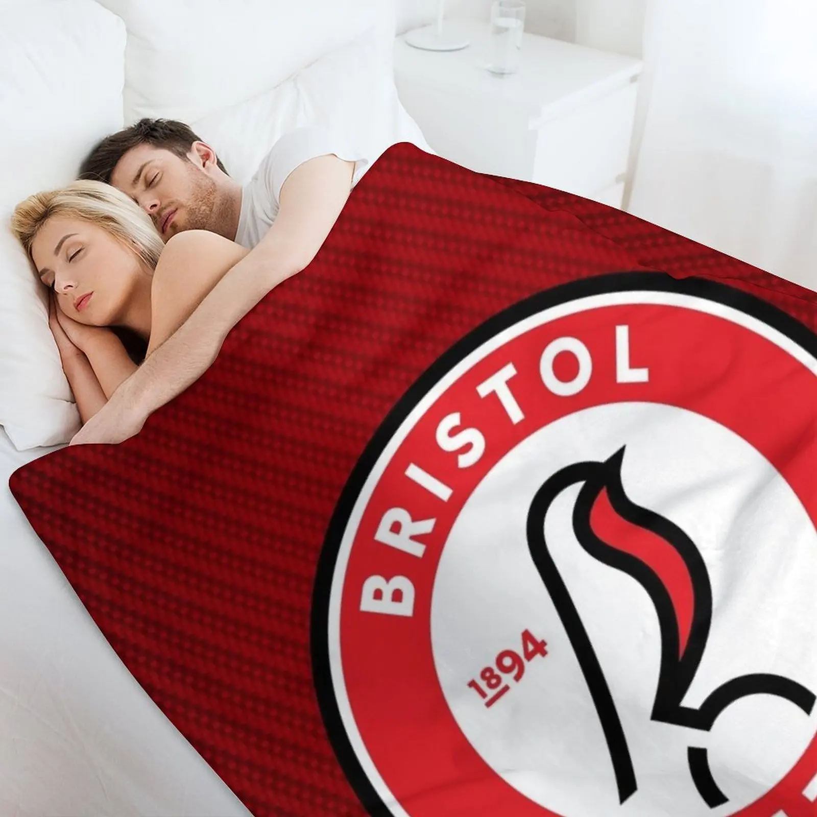 Домашнее одеяло Bristol FC плюшевое пляжное персонализированное подарочное в стиле