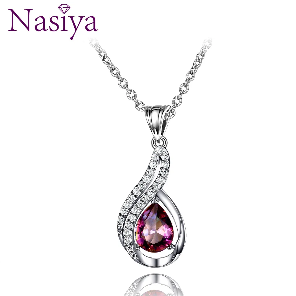 

Rainbow GemStone Pendant 3.5ct Mystic Colorful Rainbow Fire Topaz Silver Pendant Necklace For Women Fine Jewelry