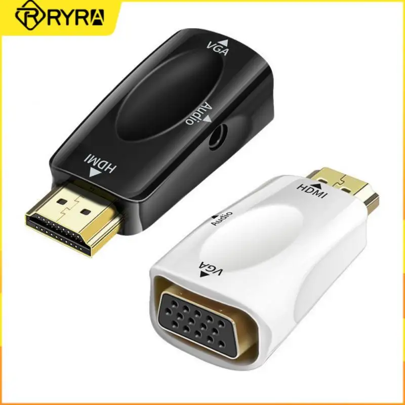 

RYRA, совместимому с HDMI к VGA адаптер мужской женское конвертер 3,5 мм Джек аудио HD 1080P для портативных ПК ТВ коробка дисплея проектор