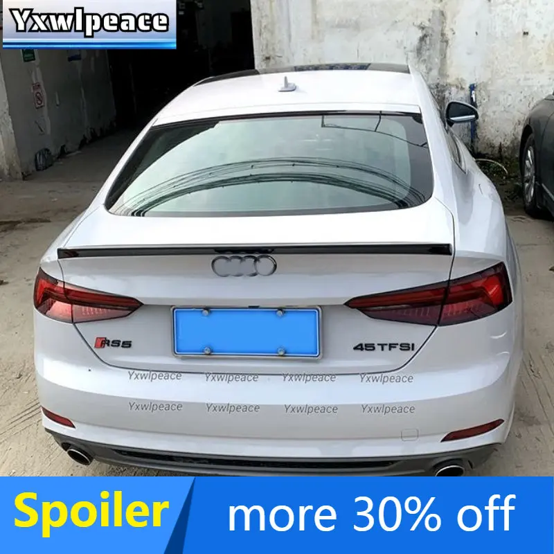 

For Audi A5 4 Door Sedan 2017 2018 2019 2020 2021 High Quality ABS Plastic Car Spoiler Trim Unpainted Color Rear Trunk Spoiler