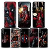 phone case for huawei y6 y7 y9 case y5p y6p y8s y8p y9a y7a mate 10 20 40 pro rs silicone cover cute marvel animado deadpool