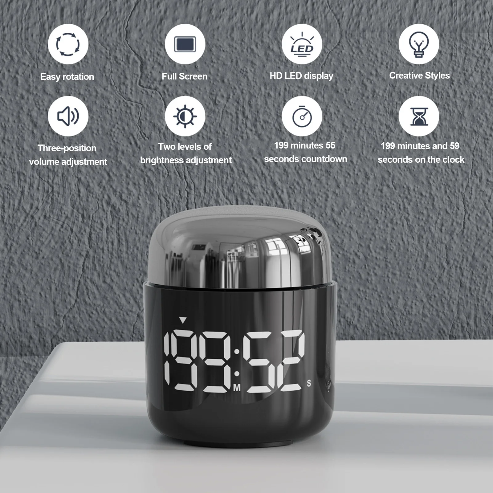 

Creative Makeup Bottle Timer Kitchen Countdown Timer LED Screen Sports Alarm Clock Reminder Tools Time Manager