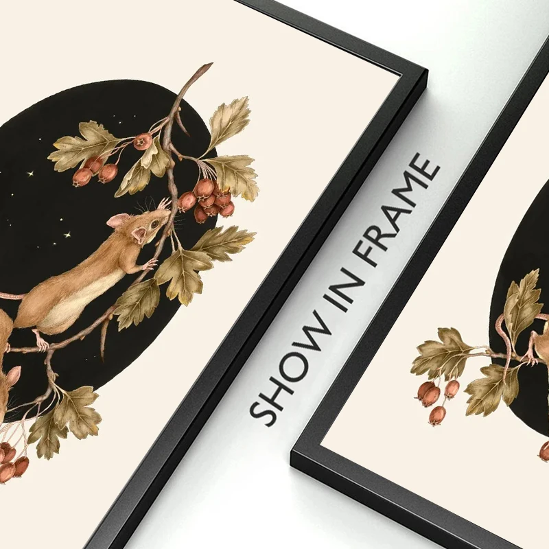 Ретро животное сад улитка Золотая мышь на боярышнике птицы ветки искусственная