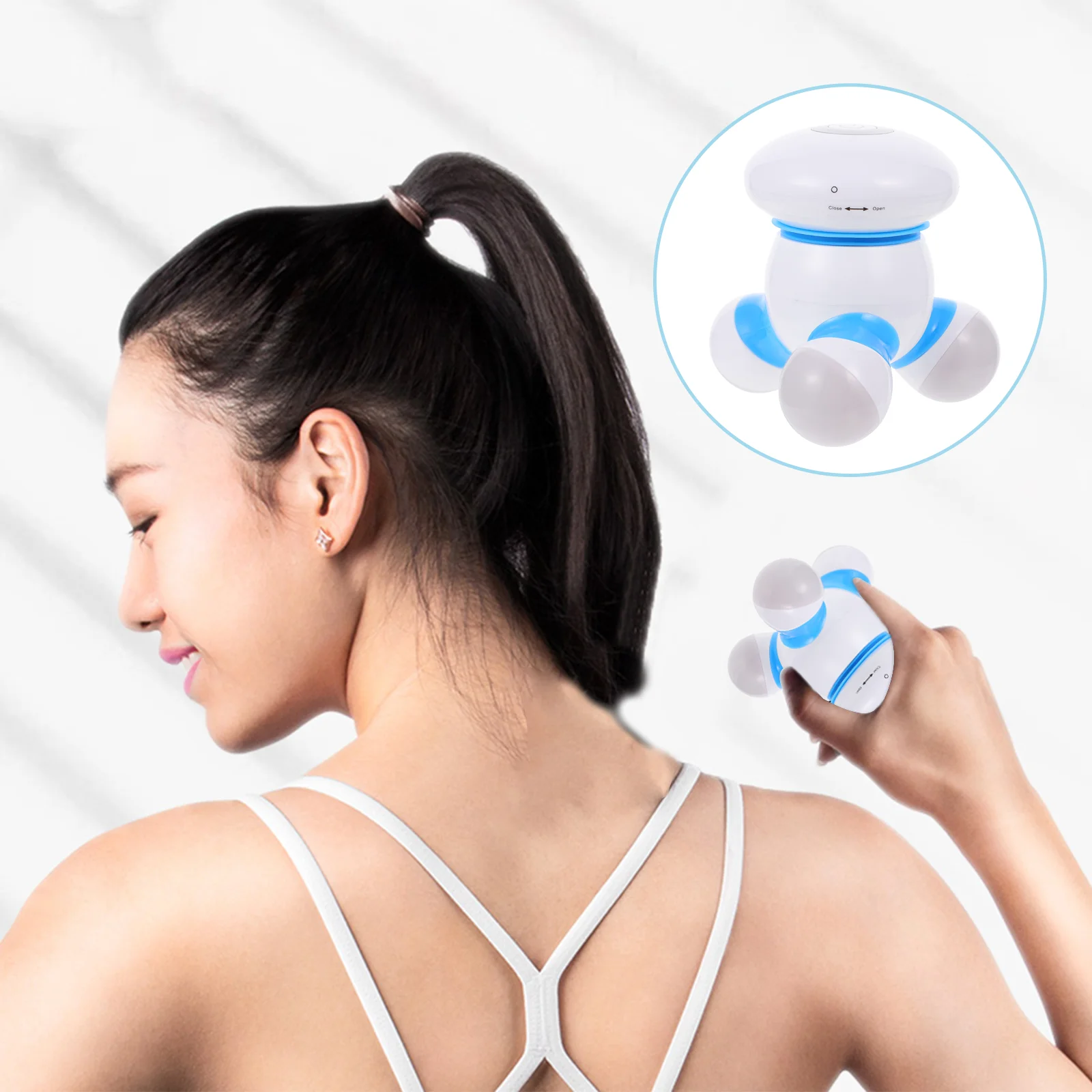 

Massager Small Hand Held Three-legged Acupoint Instrument Body Neck Abs Relaxing Physiotherapy Office Vibrating