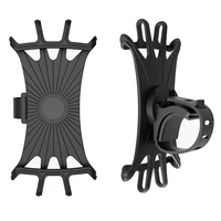 Bike Phone Holder Mount Black 360 Rotation Flexible Bicycle Motorcycle Baby Stroller Silicone Stand Support for Smartphone