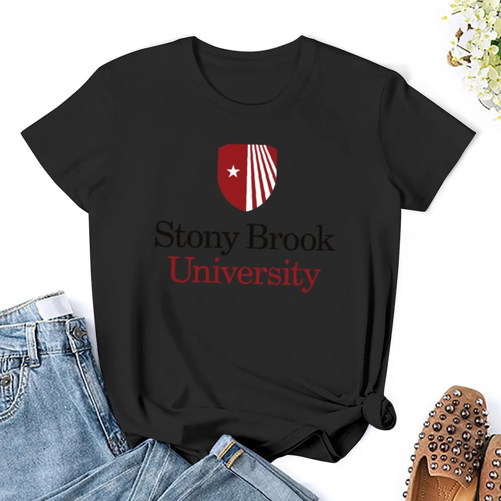Футболка SUNY Stony Brook кавайная одежда милая женские футболки оверсайз