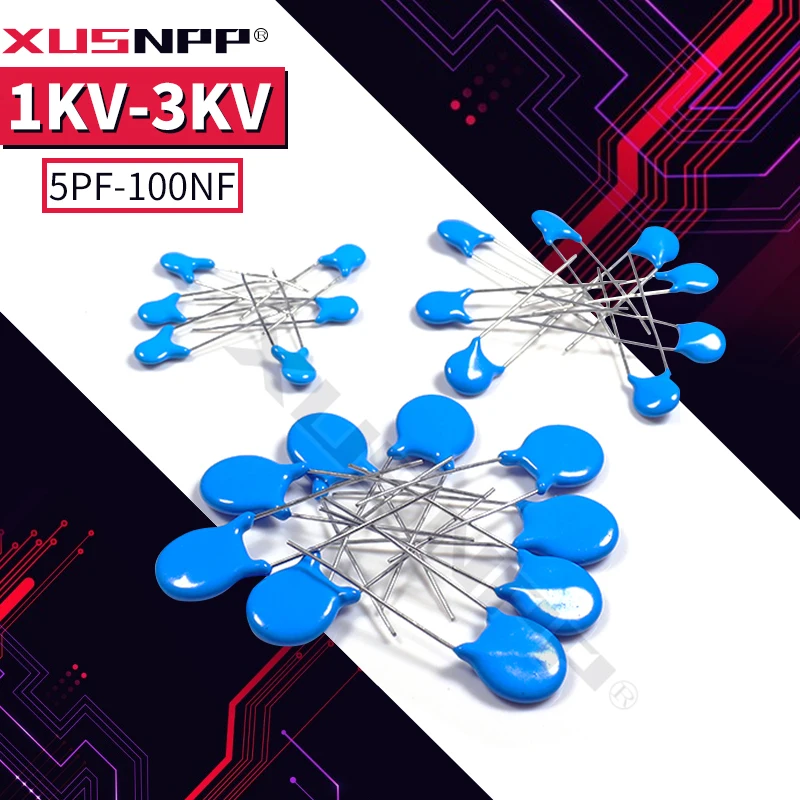 5 шт. керамический конденсатор высокого напряжения 1 кВ 2 3 кв пФ 30 ПФ 47 56пф 471 222 нФ 223
