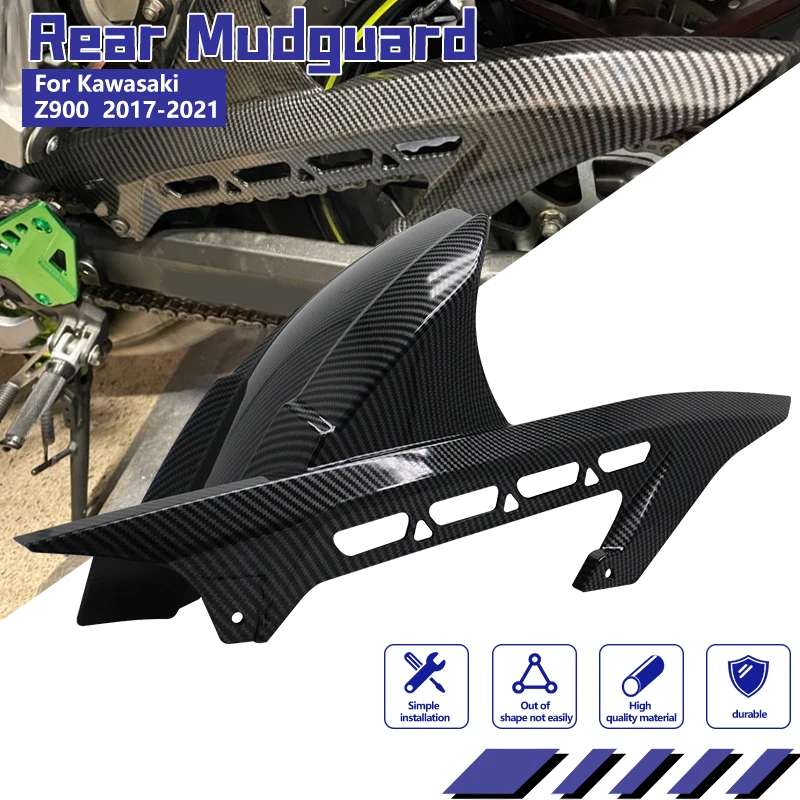 Motorcycle Accessories For Kawasaki Z900 Z900RS 2017-2020 ABS Carbon Fiber Rear Fender Chain Cover Rear Fairing Splash Guard
