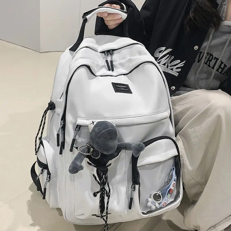 

Large College Student Backpack for Teenagers Girls Boys High Schoolbag Women Bookbag Casual Nylon Korean Bagpack