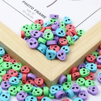 diy jewelry clay beads flat oval cartoon ghost head 11x10mm 20pcs multicolor loose polymer beads for jewelry making diy supplies