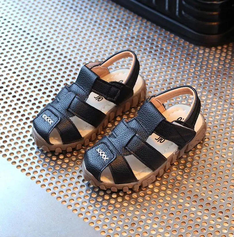 

2022 New 100% Soft Leather Child Casual Sandals Summer New Boys Girls Beach Shoes Kids Sport Sandals Baby Toddler Shoes Cute