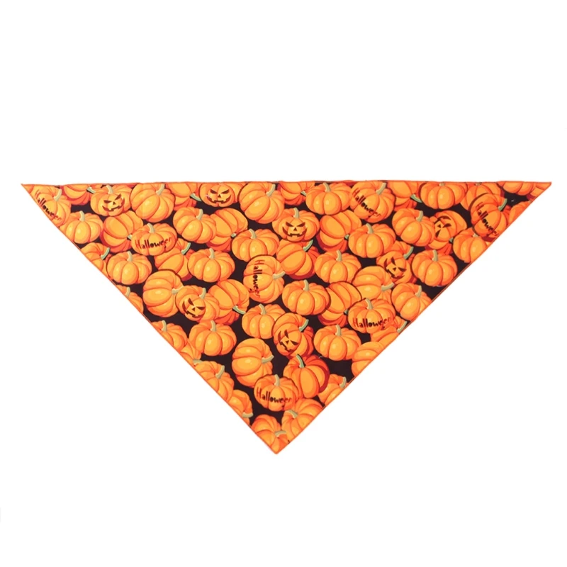 

Printing Pet Bandana Pumpkin Triangle Pet Scarfs Wizard Adjustable Easy to Wear Pet Saliva Towel Triangle for Party Gift