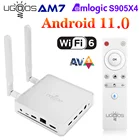 ТВ-приставка UGOOS AM7 Android 11 Amlogic S905X4 DDR4 4 ГБ ОЗУ 32 Гб ПЗУ поддержка AV1 WiFi6 1000M BT5.0 4K ТВ-приставка VS AM6B Plus