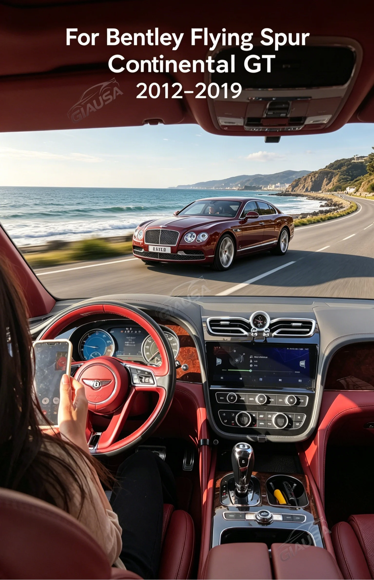 Фото Автомагнитола с Android 14 для Bentley Flying Spur Continental GT 2005-2019, Qualcomm, Android Auto, мультимедийный дисплей №5