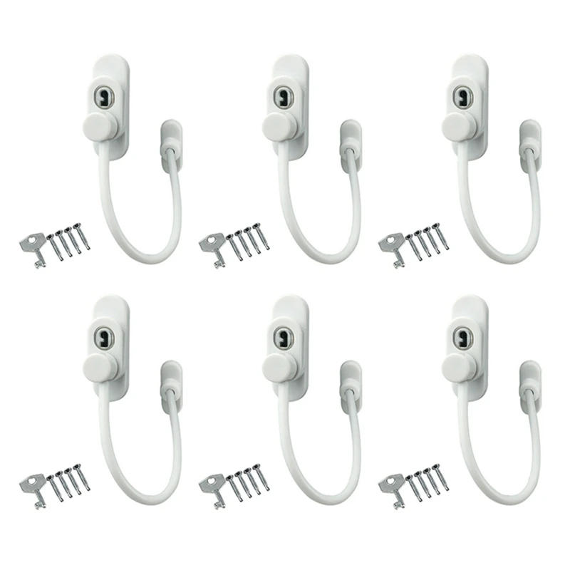 

6PCS Child Protection Window Restrictor Adjustable Window Lock Child Safety Stopper Falling Prevention Security Locks Durable