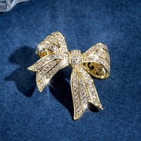 cute bow brooch decorative buckle delicate pin anti glare buckle high grade corsage fixed clothes
