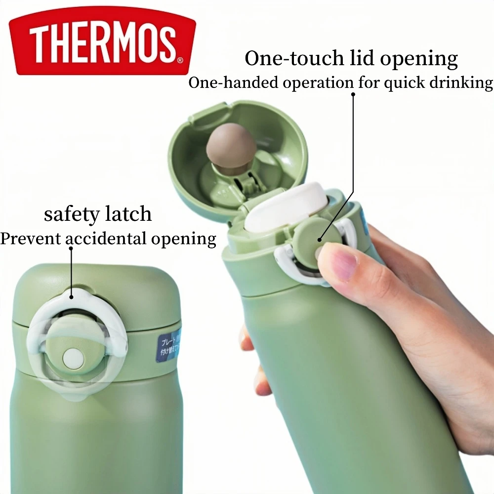 Фото THERMOS 500 мл термокружка, термос из нержавеющей стали для горячей и холодной воды, герметичная кофейная кружка для офиса, поездок на работу на открытом воздухе №3