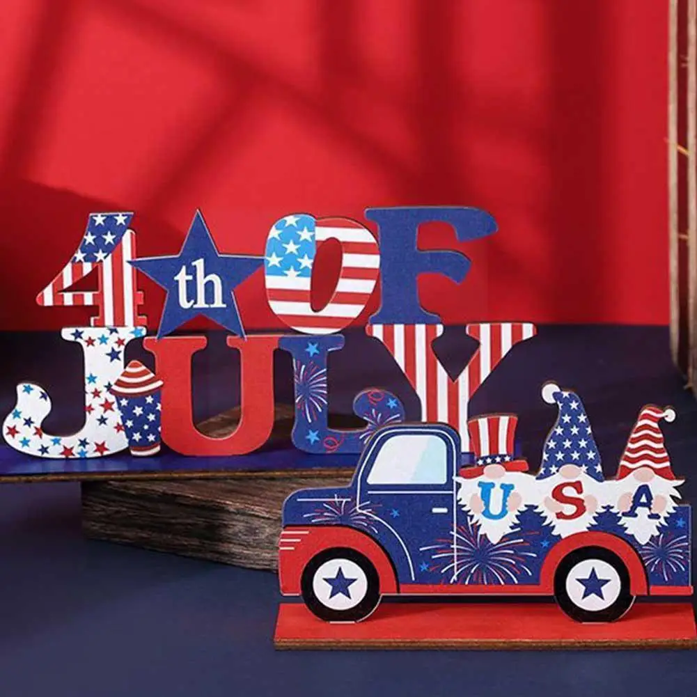

Деревянные украшения на День независимости США 4 июля вечерние ничное украшение на День образования США для дома, патриотический Декор Sup K2o2