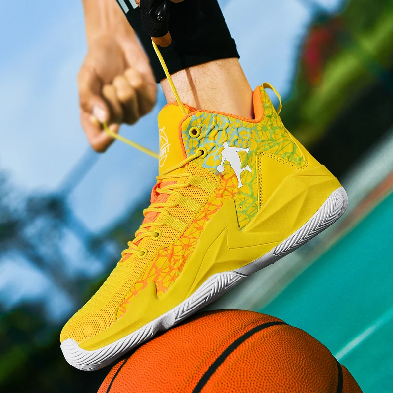 Fashion Men High-top Basketball Shoes Women Platform Basketball Sneakers Men Breathable Athletic Shoes Couple Sport Sneakers