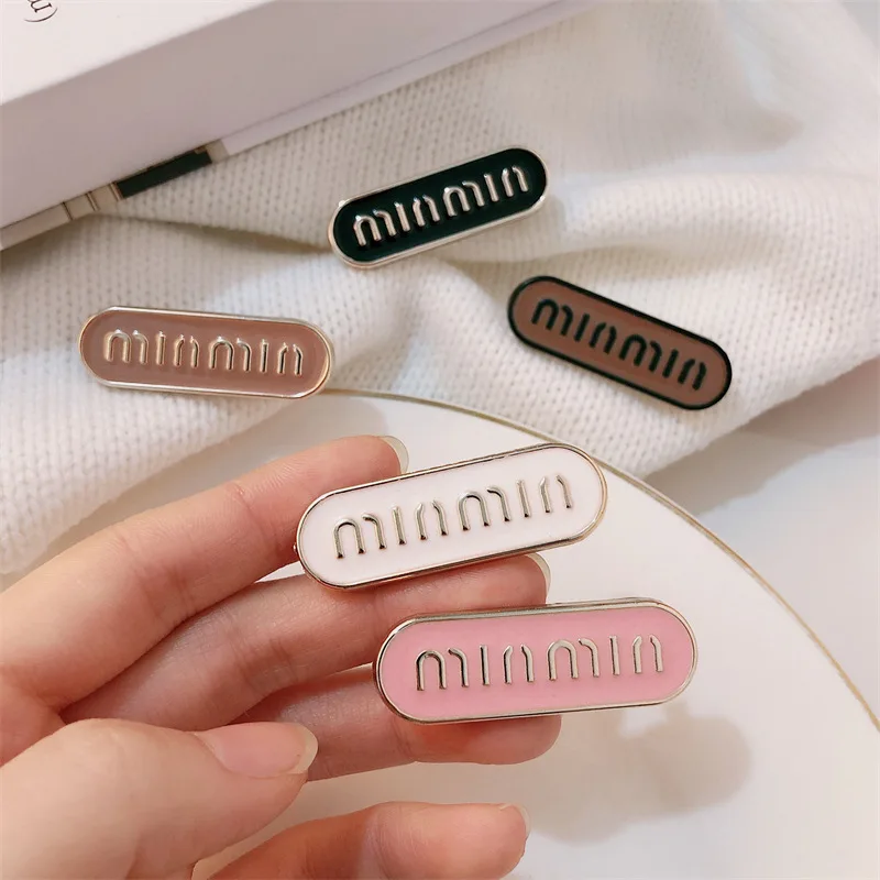 Корейский резиновый овальный пружинный зажим с надписью женский простой и милый