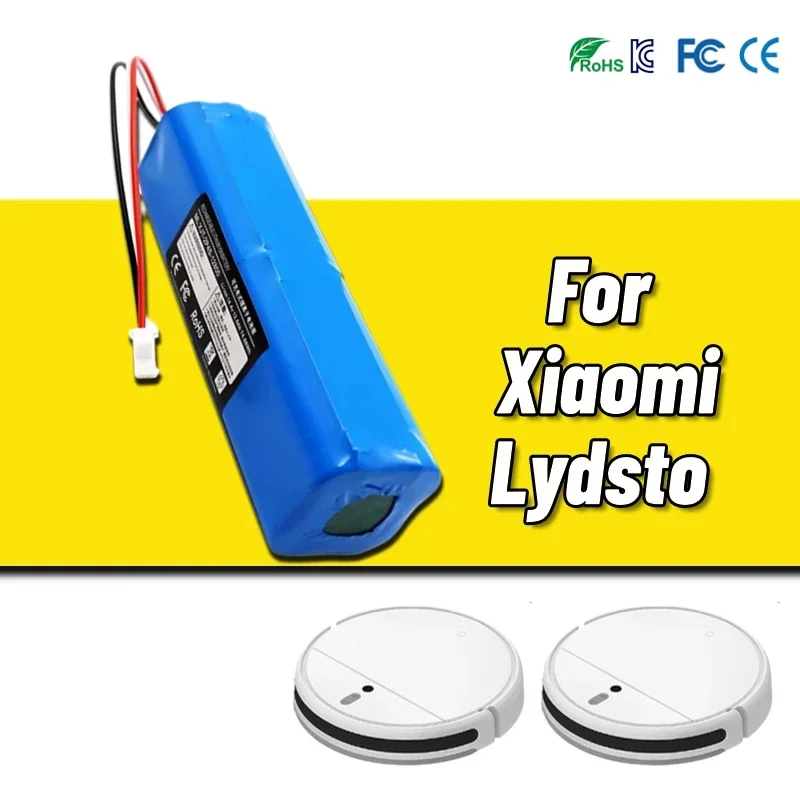 Фото ⚡ 2025 100% Оригинальные литиевые аккумуляторы 14.4V для XiaoMi Viomi S9, Lydsto R1, Roidmi Eve Plus, 2 шт., 5200мАч, 6800мАч, 9800мАч, 12800мАч №1