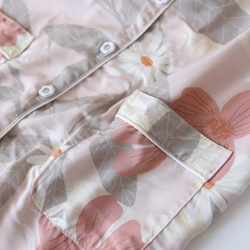 Summer Fresh 100% Viscose Short Sleeves New Design Women's Pyjamas Set Homewear Loungewear for Women