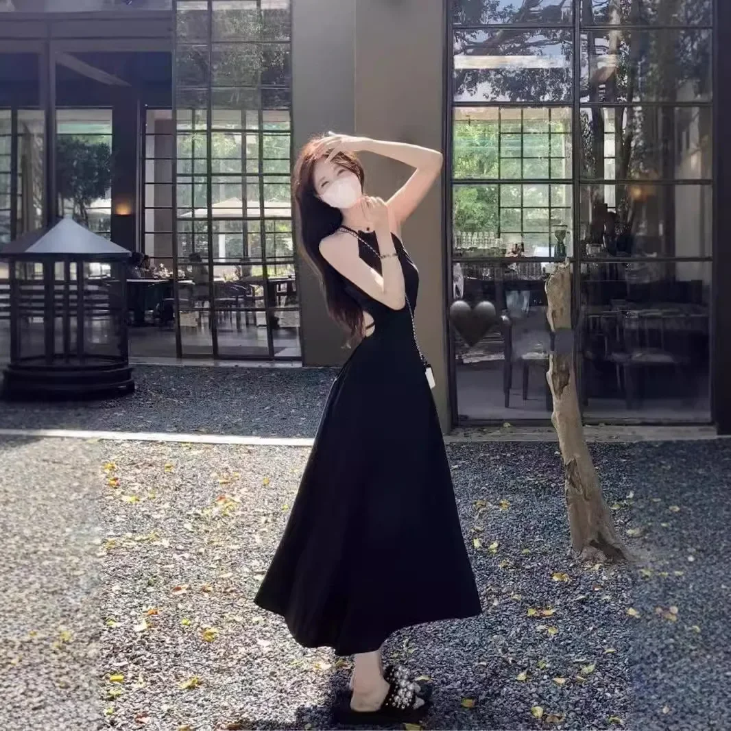 Милое облегающее талию платье-майка для похудения женская элегантная летняя