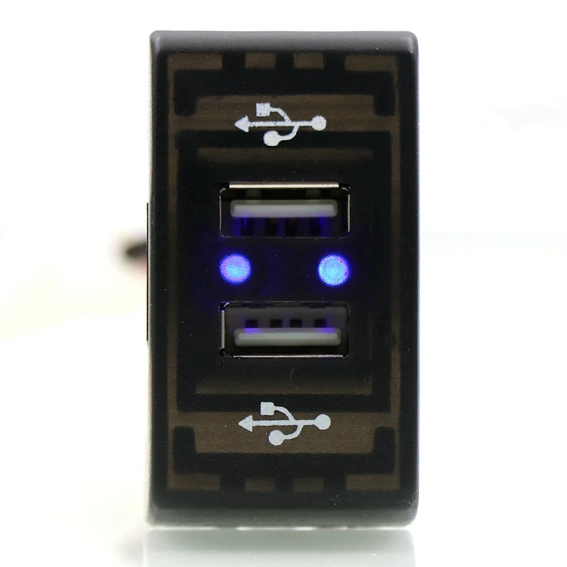 Автомобильное зарядное устройство с двумя USB-портами 5 В 2 1 А автомобильная