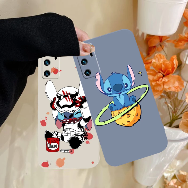 

Cartoon Lilo & Stitch Phone Case For Huawei P20 P20 P30 P40 P50 PRO LITE pro P SMART PLUS Liquid Rope Funda Cover Soft Back Capa