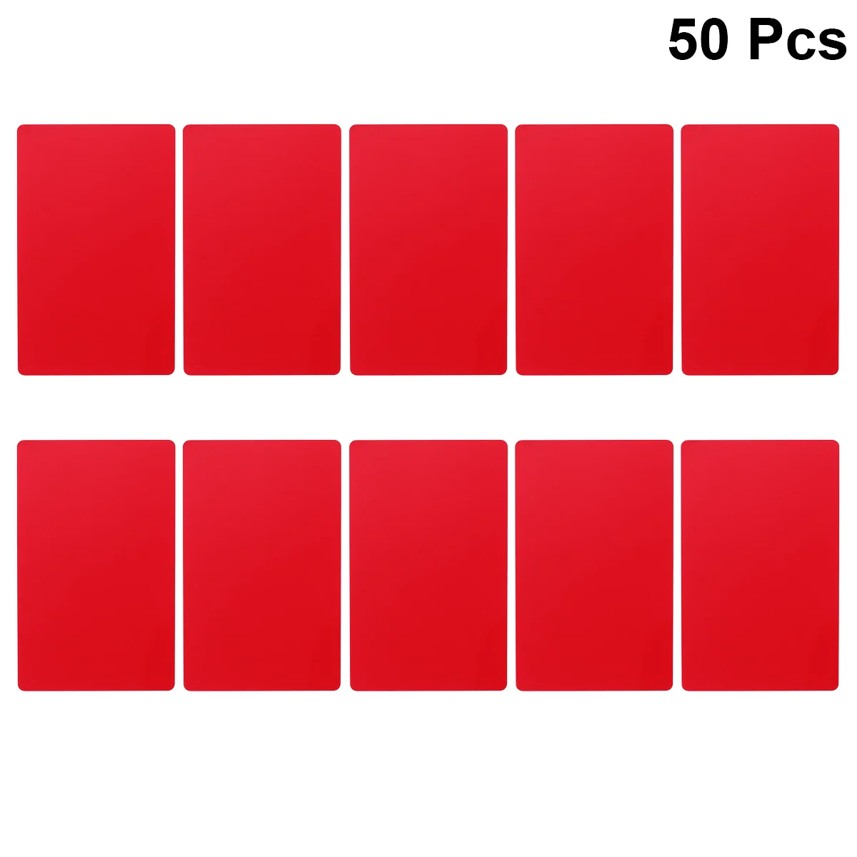 

50 Metal Business Aluminum Plate Blank Name Gift Cards for DIY Machine Engraver Available ( Red )