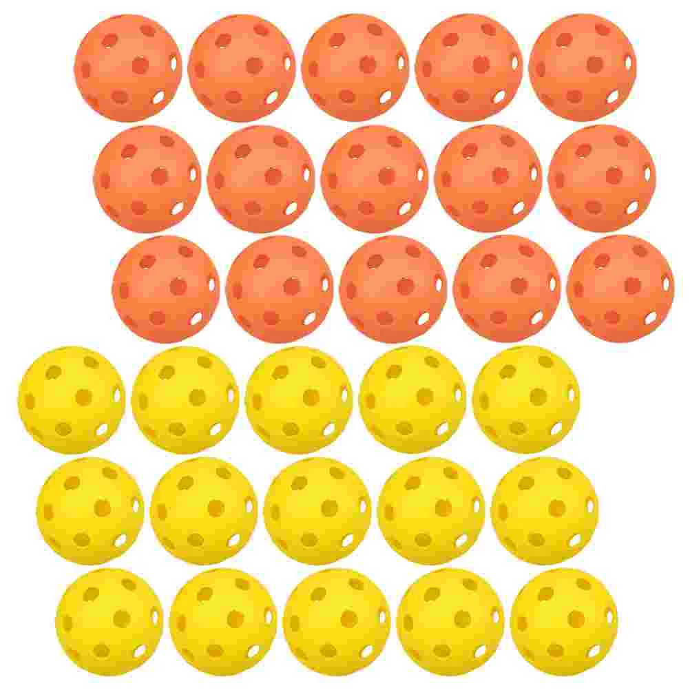 

30 Pcs Golf Hole Bulk Baseballs Hallow-out Golfing Indoor Golfs Sports Supplies Pe Plastic Training Use