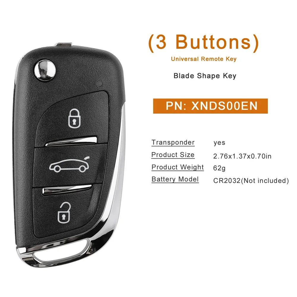 5 шт./лот XHORSE XNDS00EN Универсальный дистанционный ключ для VW DS Тип дистанционного