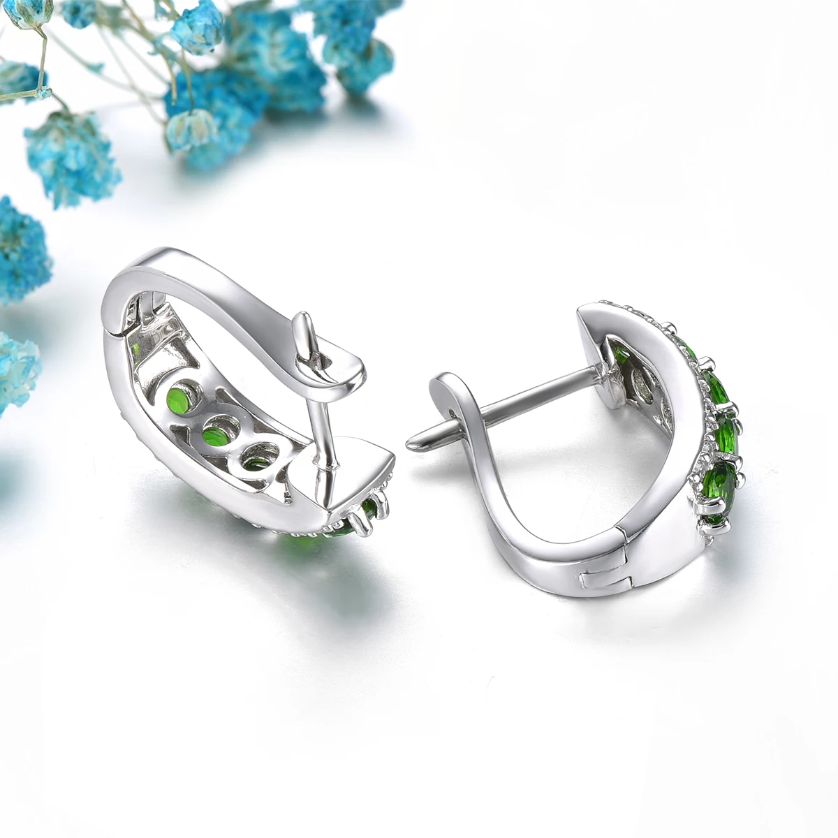 Женские серьги-кольца из серебра 1 5 пробы