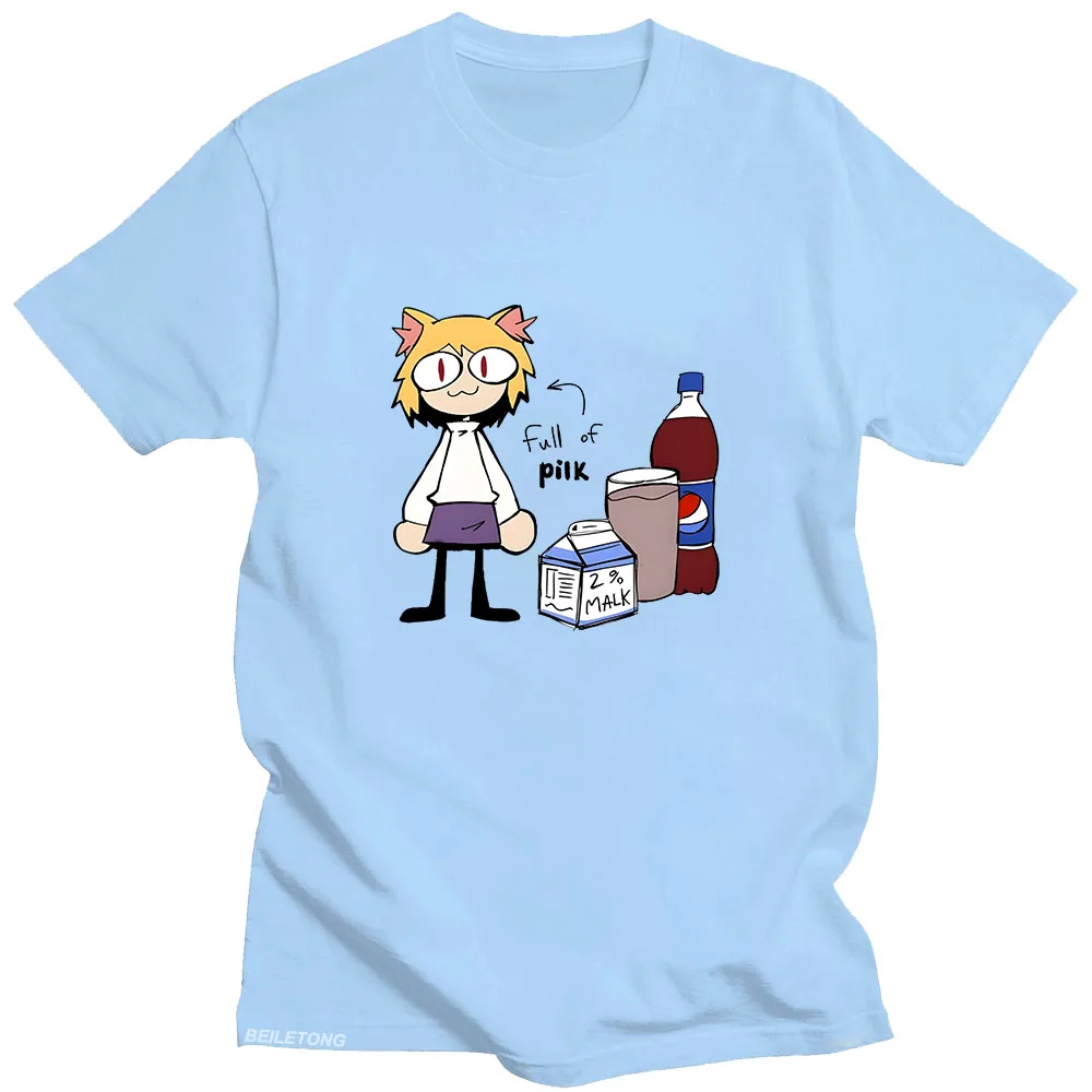 Футболка Melty Blood Neco Arc с мультяшным принтом Harajuku Kawaii футболка на весну/лето милая