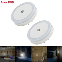 new home induction night light led lamp control sensor eu us round bedroom living room kitchen bedside table plug lighting