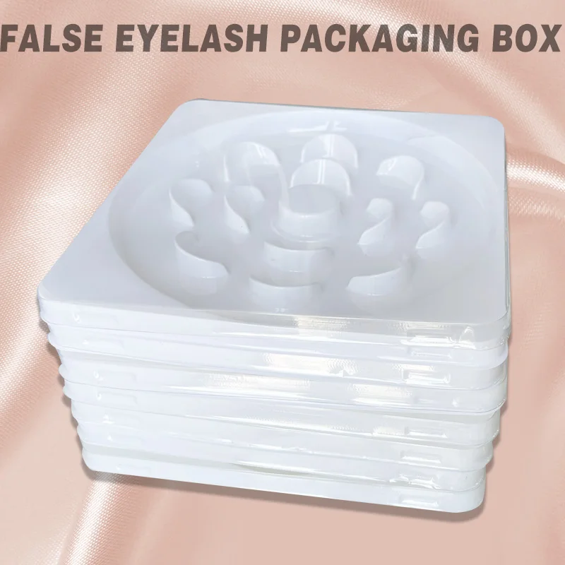 

7 Pairs Fake Lashes Empty Boxes High-quality Plastic Materials False Eyelashes Flower Base Holder Box Makeup Packing Wholesale