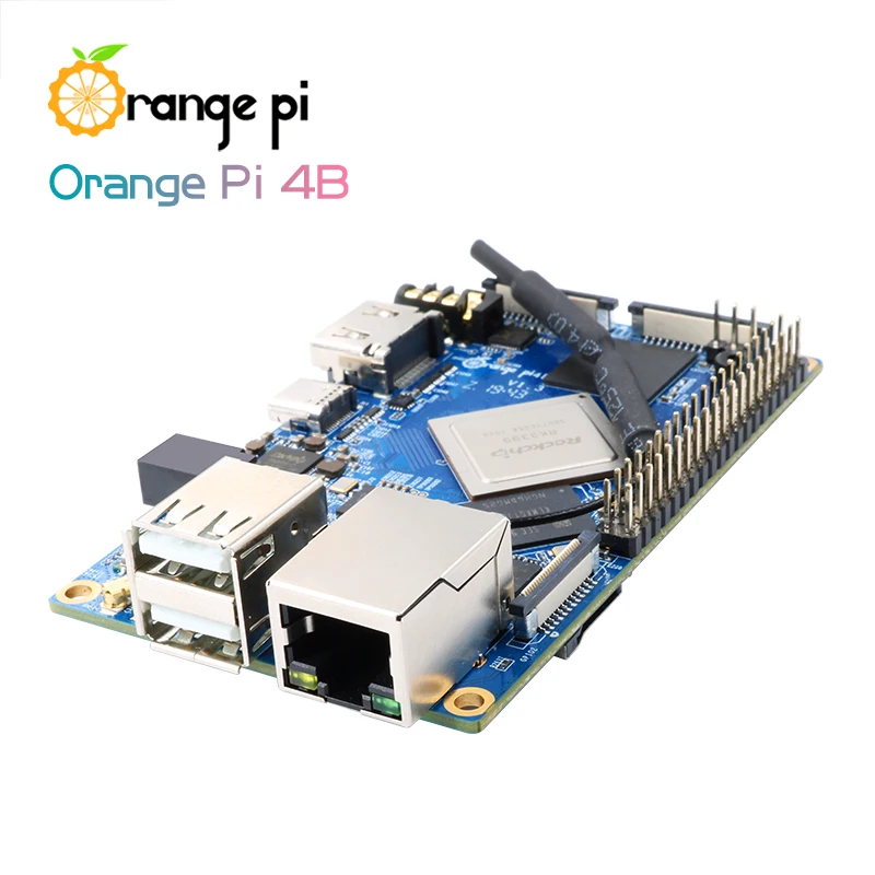 Плата с открытым исходным кодом Orange Pi 4B Rockchip RK3399 16 Гб EMMC NPU SPR2801S Поддержка Android 8