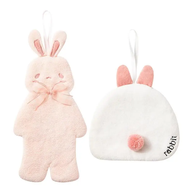 

Милое полотенце для рук, бытовое Впитывающее кухонное полотенце в виде кролика, полотенце для ленивой тряпки, полотенце для рук, детское полотенце для рук с подвеской для кухни